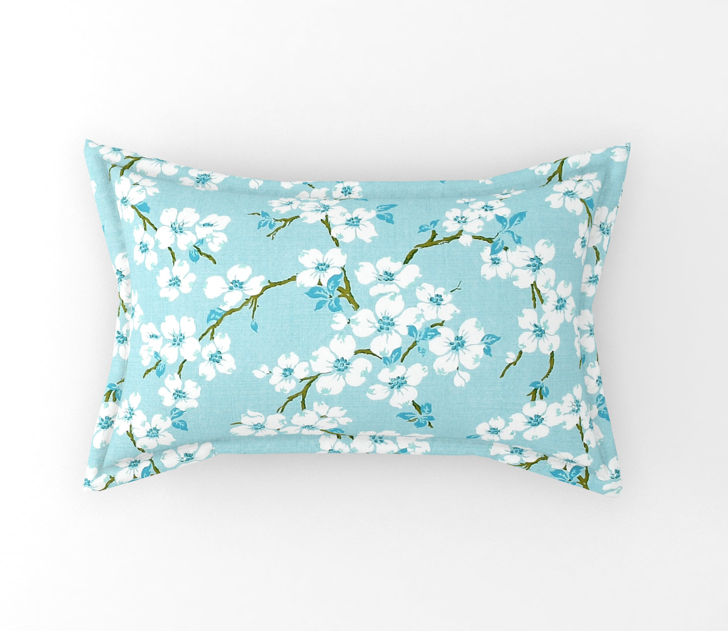 Furnofy 140 GSM Flat Single Bedsheet (60x90 inches) with 1 Pillow Cover (18x 27 inches) - Abstract Sky Blue