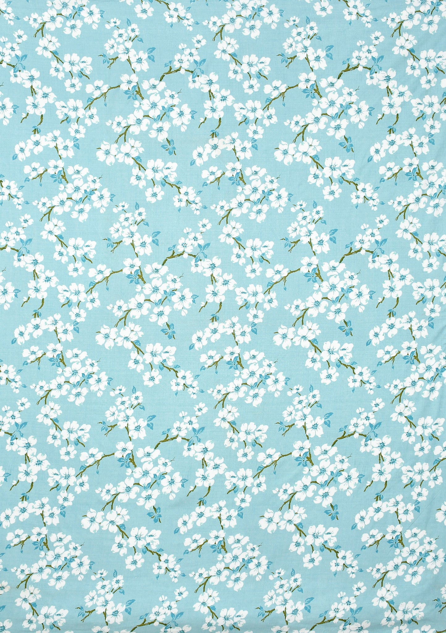 Furnofy 140 GSM Flat Single Bedsheet (60x90 inches) with 1 Pillow Cover (18x 27 inches) - Abstract Sky Blue