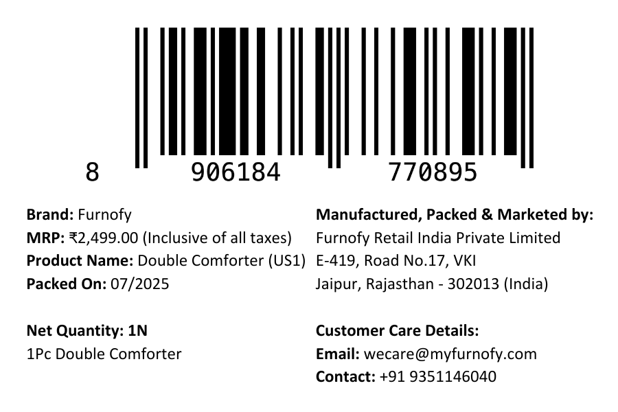 Furnofy 200 GSM Premium King Size Reversible Comforter/Quilt (220x224 cm) - Microfiber, Pack of 1