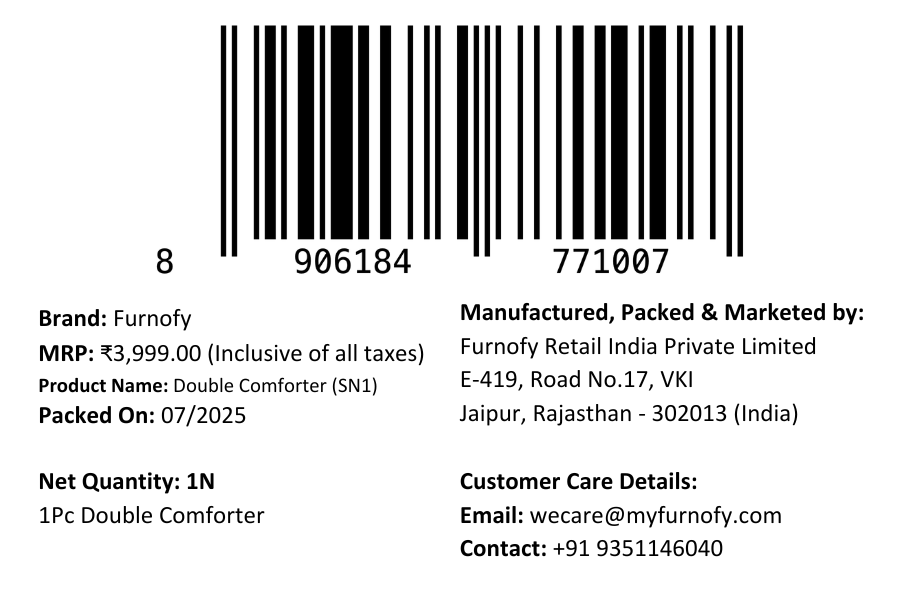 Furnofy 220 GSM Premium King Size Reversible Comforter/Quilt (220x224 cm) - Microfiber, Pack of 1,