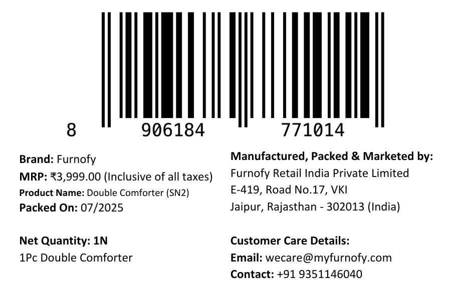 Furnofy 220 GSM Premium King Size Reversible Comforter/Quilt (220x224 cm) - Microfiber, Pack of 1