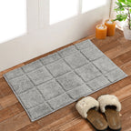 Furnofy Antiskid Lightweight Fluffy Doormats (Pack of 1, 40x60 CMs) - Light Grey