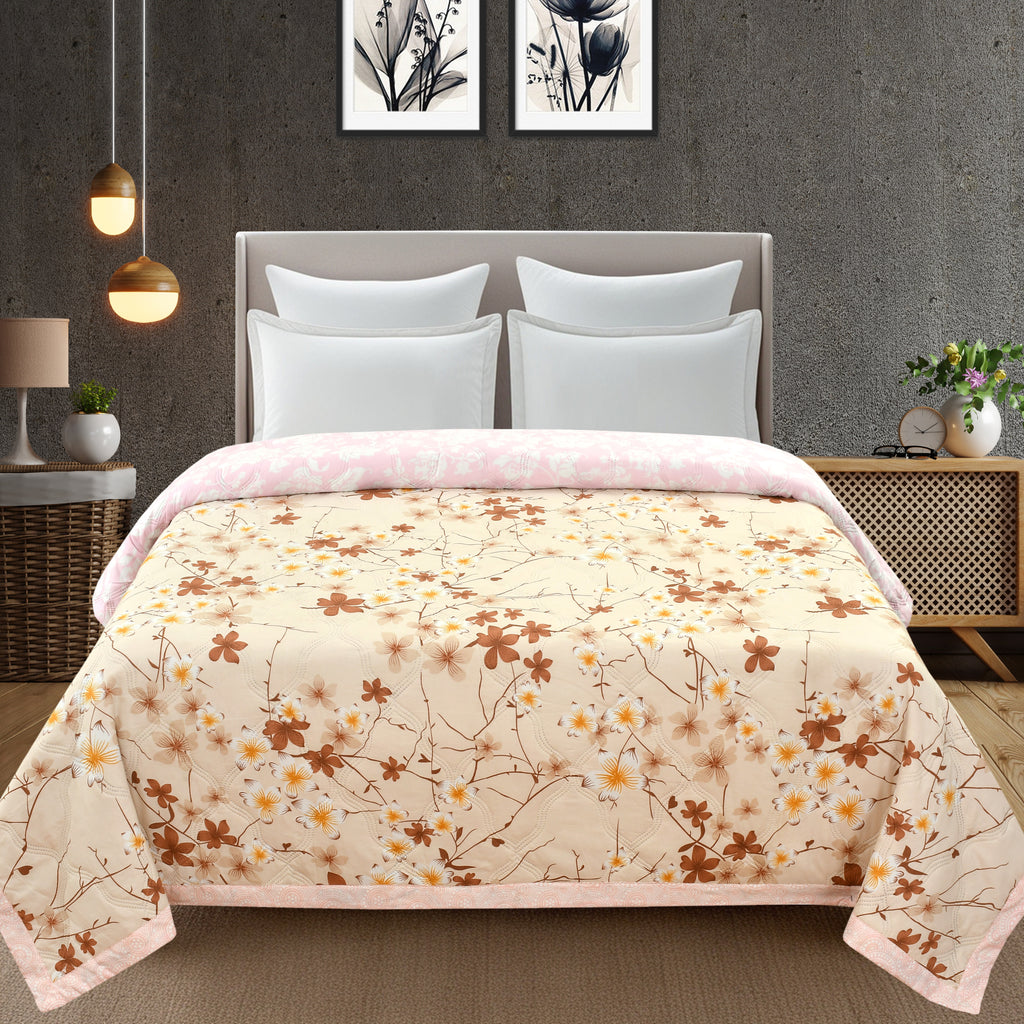 Furnofy 200 GSM Premium King Size Reversible Comforter/Quilt (220x224 cm) - Microfiber, Pack of 1