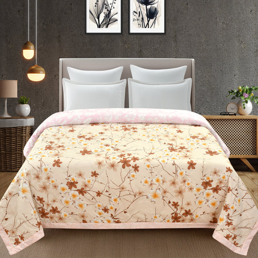 Furnofy 200 GSM Premium King Size Reversible Comforter/Quilt (220x224 cm) - Microfiber, Pack of 1