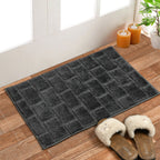 Furnofy Antiskid Lightweight Fluffy Doormats (Pack of 1, 40x60 CMs) - Dark Grey
