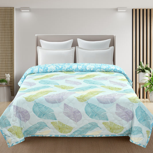 Furnofy 200 GSM Premium King Size Reversible Comforter/Quilt (220x224 cm) - Microfiber, Pack of 1