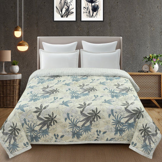 Furnofy 200 GSM Premium King Size Reversible Comforter/Quilt (220x224 cm) - Microfiber, Pack of 1