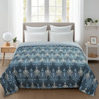 Furnofy 220 GSM Premium King Size Reversible Comforter/Quilt (220x224 cm) - Microfiber, Pack of 1,