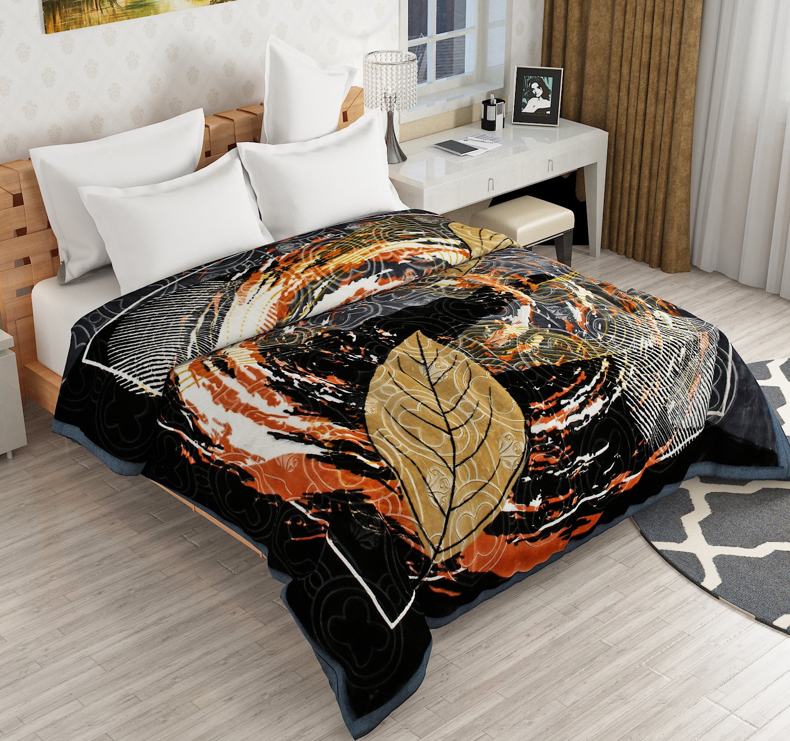 Furnofy Premium Blanket King Size Size (220x240 Cms) Light Weight - Cloudy Mink, Pack of 1, Multicolor