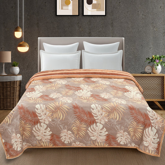 Furnofy 200 GSM Premium King Size Reversible Comforter/Quilt (220x224 cm) - Microfiber, Pack of 1