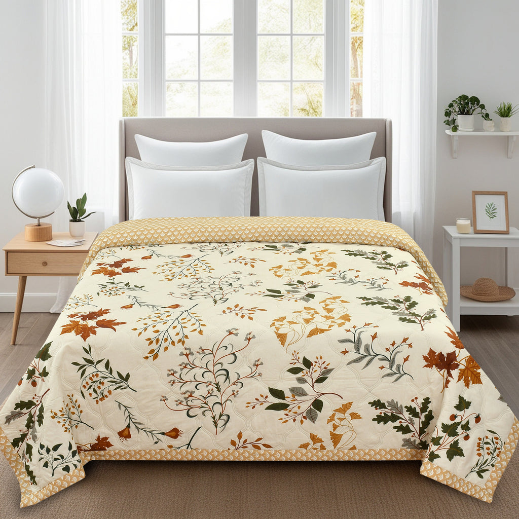 Furnofy 200 GSM Premium King Size Reversible Comforter/Quilt (220x224 cm) - Microfiber, Pack of 1