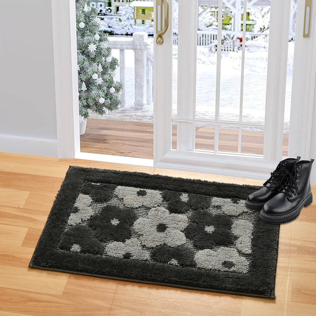 Furnofy Antiskid Lightweight Fluffy Doormats (Pack of 1, 40x60 CMs)