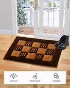 Furnofy Antiskid Lightweight Fluffy Doormats (Pack of 1, 40x60 CMs)