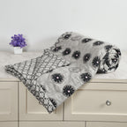 Furnofy 200 GSM Premium King Size Reversible Comforter/Quilt (220x224 cm) - Microfiber, Pack of 1, Abstract Black