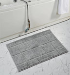 Furnofy Antiskid Lightweight Fluffy Doormats (Pack of 1, 40x60 CMs) - Light Grey