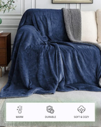 Furnofy Premium Soft Sherpa Warm Blankets (85x90 Inches) - Jade Blue