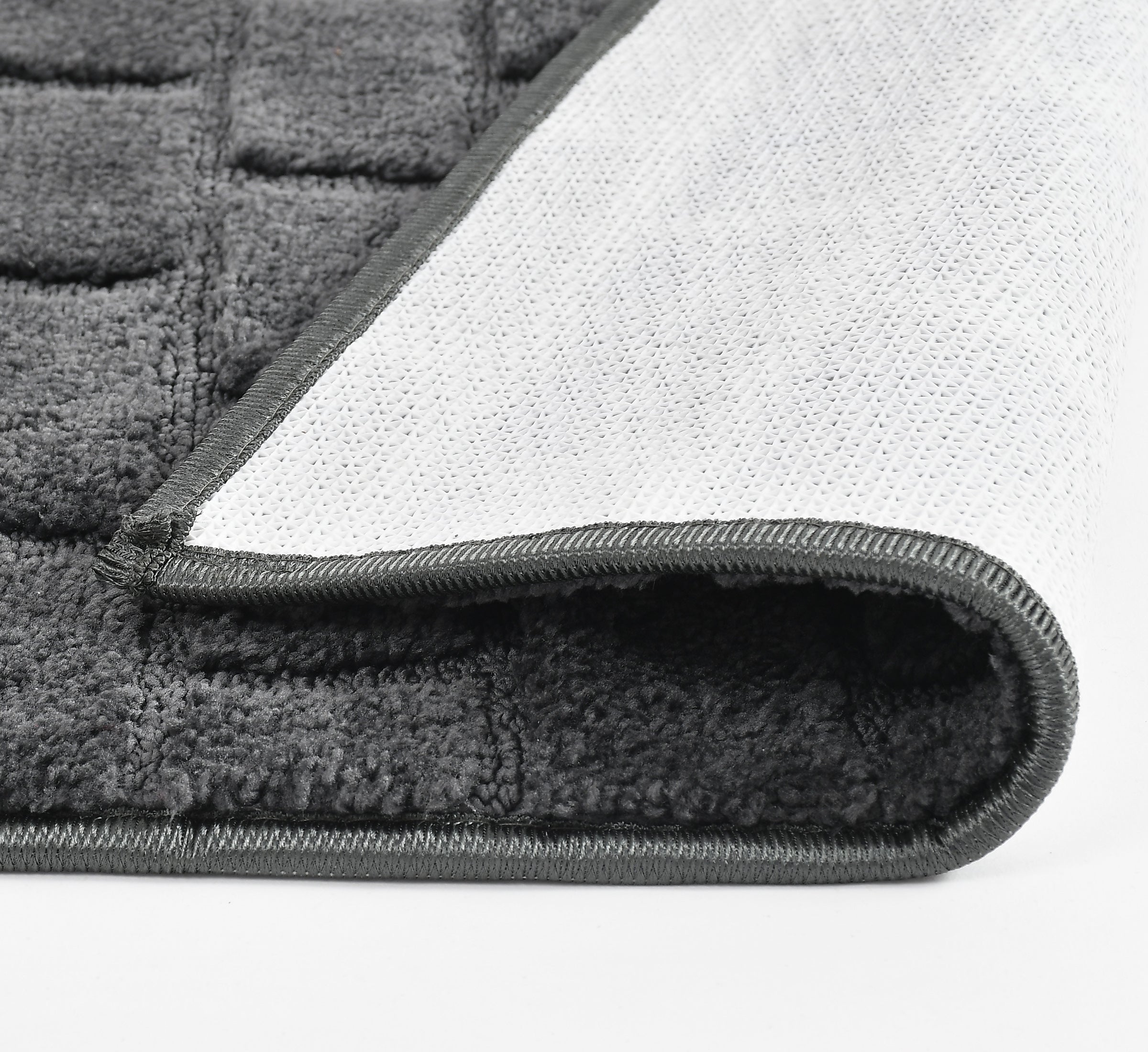 Furnofy Antiskid Lightweight Fluffy Doormats (Pack of 1, 40x60 CMs) - Dark Grey