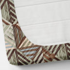 Furnofy 140 GSM Fitted  Double Bedsheet (78"x72" + 6" Pocket Size) with 2 Pillow Covers (18x27 inches) - Abstract Brown