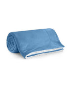 Furnofy Premium Soft Sherpa Warm Blankets (55x90 Inches) - Carolina Blue
