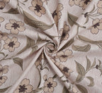 Furnofy Premium Printed Double Bedsheet (90x100 Inches) with 2 Pillow Covers (Flat, Floral) - Peach & Brown
