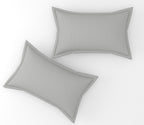 Furnofy Premium King Bedsheet with 2 Pillow Covers (108x108 Inches) - Satin Stripe, Gray