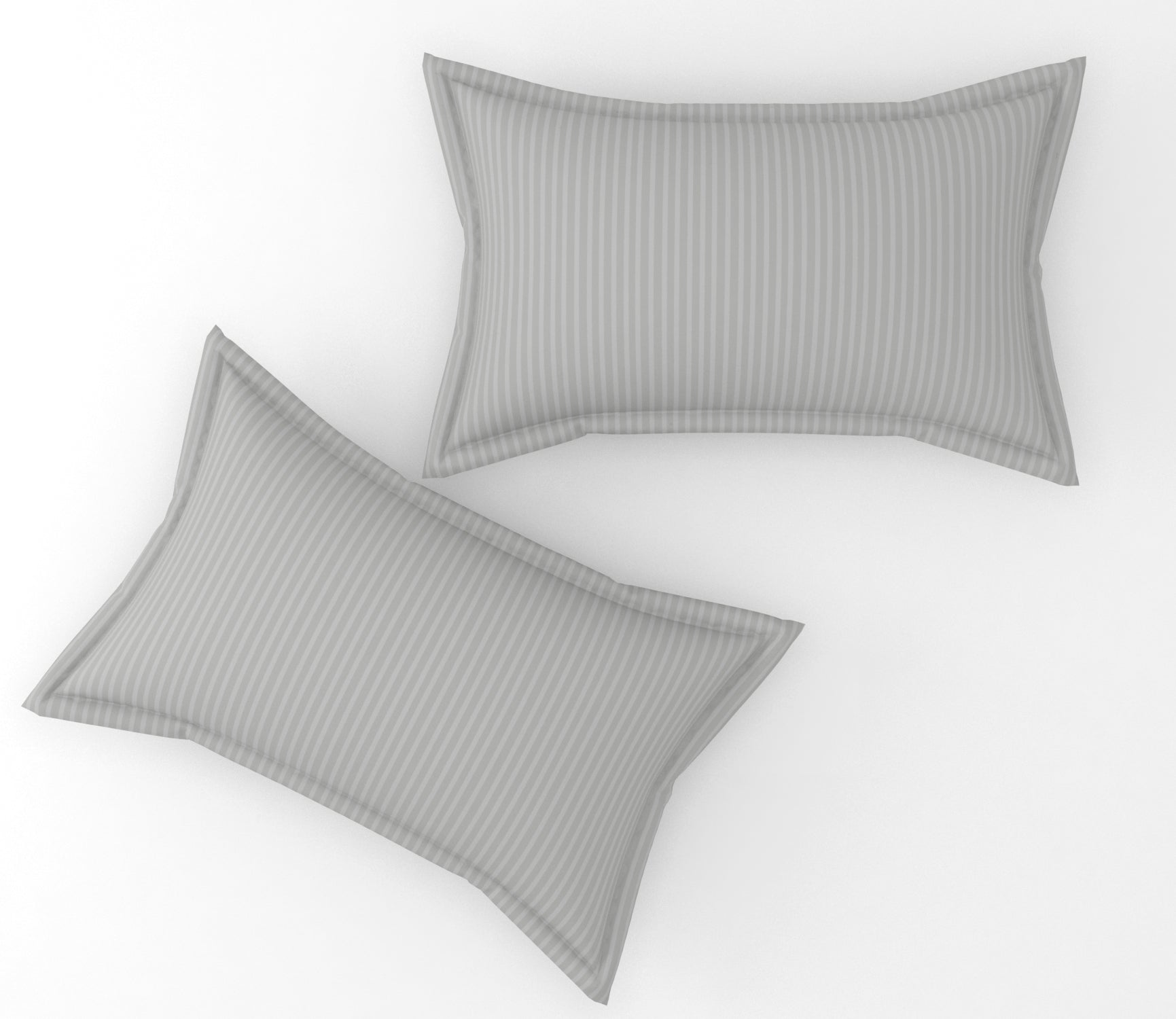 Furnofy Premium King Bedsheet with 2 Pillow Covers (108x108 Inches) - Satin Stripe, Gray