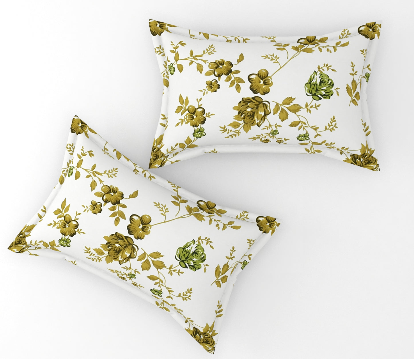 Furnofy 140 GSM Flat Double Bedsheet (90x100 inches) with 2 Pillow Covers (18x 27 inches) - Floral Multicolors