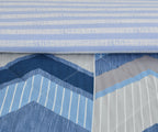 Furnofy 220 GSM Premium King Size Reversible Comforter/Quilt (220x224 cm) - Microfiber, Pack of 1, Abstract Blue