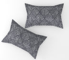 Furnofy Premium Printed Double Bedsheet (90x100 Inches) with 2 Pillow Covers - Flat, Black Floral
