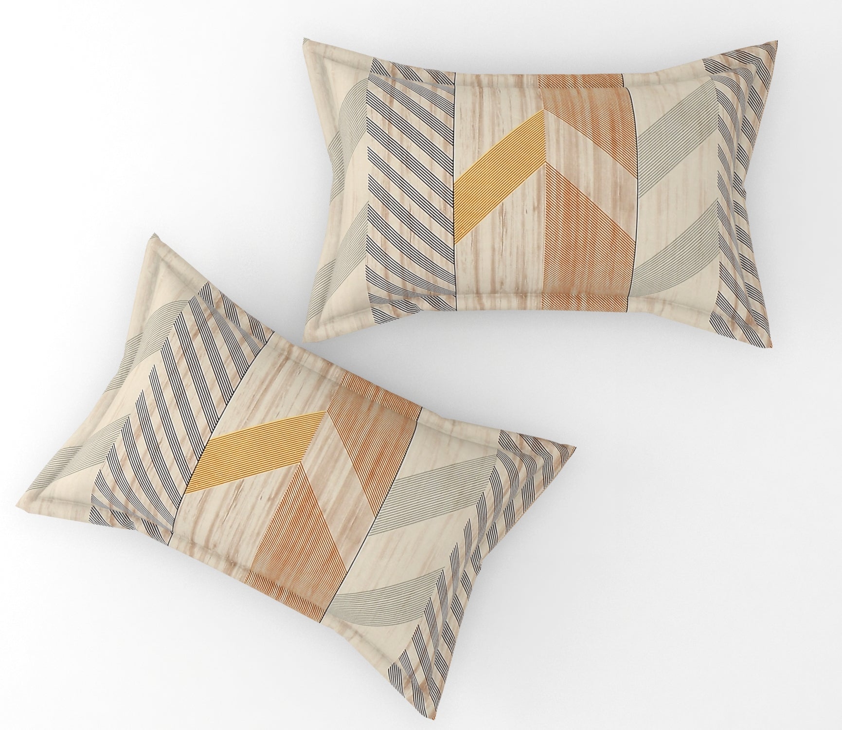 Furnofy 140 GSM Flat Double Bedsheet (90x100 inches) with 2 Pillow Covers (18x27 inches) - Abstract Multicolors
