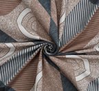 Furnofy Premium Printed Double Bedsheet (90x100 Inches) with 2 Pillow Covers (Flat, Floral) - Brown & Black