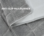 Furnofy Antiskid Lightweight Fluffy Doormats (Pack of 1, 40x60 CMs) - Light Grey