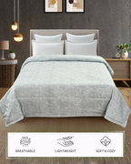 Furnofy 220 GSM Premium King Size Reversible Comforter/Quilt (220x224 cm) - Microfiber, Pack of 1