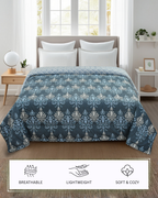 Furnofy 220 GSM Premium King Size Reversible Comforter/Quilt (220x224 cm) - Microfiber, Pack of 1,