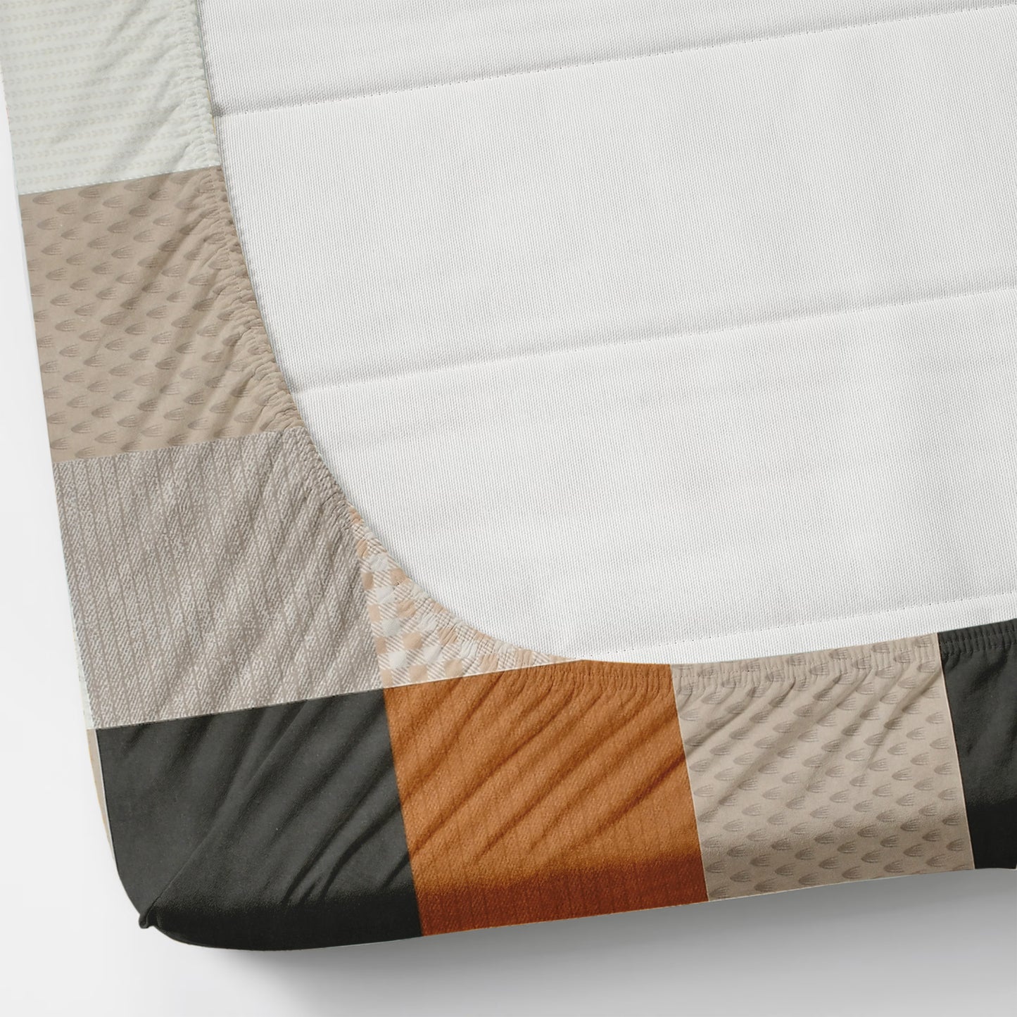 Furnofy 140 GSM Elastic Fitted Single Bedsheet (78 * 48 inches with 6" to 8" Pocket Size) with 1 Pillow Cover (18x 27 inches) - Striped Multicolors