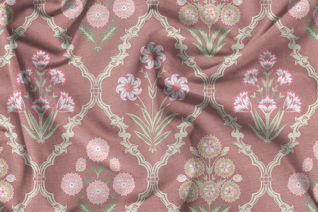Furnofy 140 GSM Flat King Size Bedsheet (108 x 108 inches) with 2 Pillow Covers (18 x 27 inches) - Pink - Floral