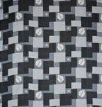 Furnofy Premium Printed Double Bedsheet (90x100 Inches) with 2 Pillow Covers (Flat, Geometric) - Grey & Black