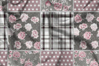 Furnofy 140 GSM Flat King Size Bedsheet (108 x 108 inches) with 2 Pillow Covers (18 x 27 inches) - All Around Wave Print- Pink - Floral
