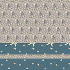 Furnofy Premium King Bedsheet with 2 Pillow Covers (108x108 Inches) - Flat, Grey & Aqua Green, Knot Print