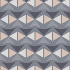 Furnofy Premium King Bedsheet with 2 Pillow Covers (108x108 Inches) - Flat, Multi Triangle, Geometric