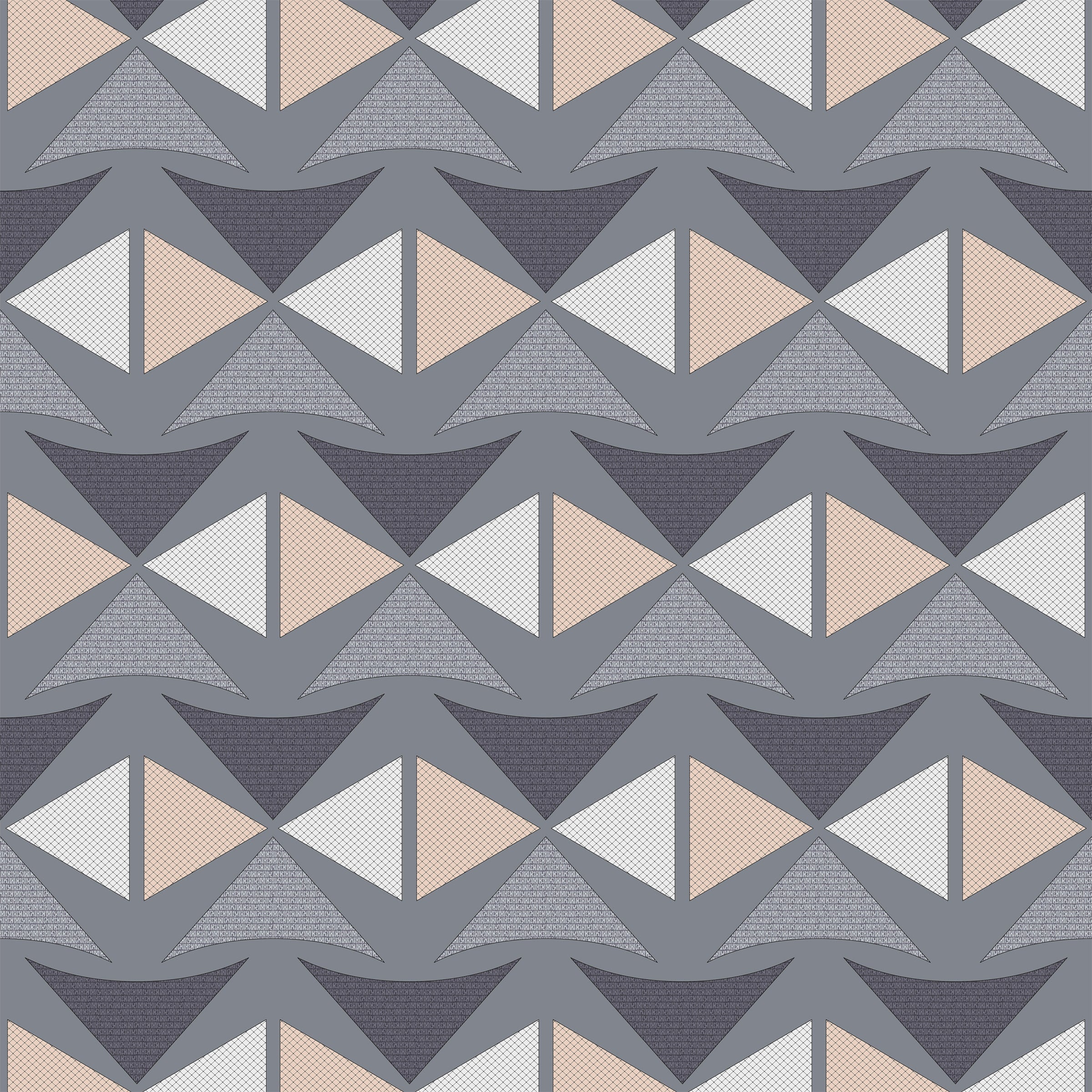 Furnofy Premium King Bedsheet with 2 Pillow Covers (108x108 Inches) - Flat, Multi Triangle, Geometric