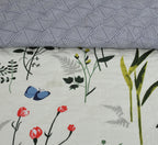 Furnofy 200 GSM Premium King Size Reversible Comforter/Quilt (220x224 cm) - Microfiber, Pack of 1, Floral White