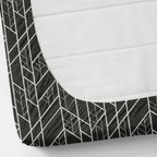 Furnofy Premium Fitted Double Bedsheet with 2 Pillow Covers (L-78" x B-72" + 6" Pocket) - Fitted, White & Black