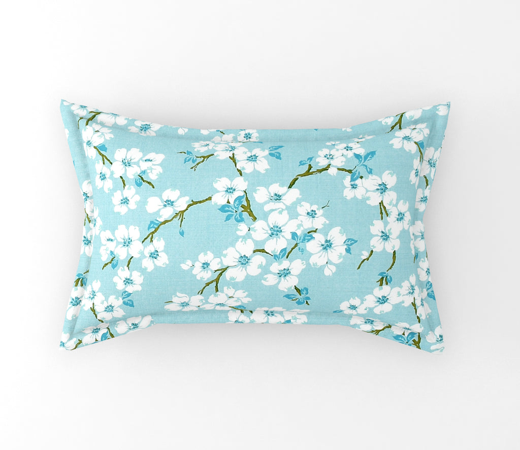 Furnofy 140 GSM Flat Single Bedsheet (60x90 inches) with 1 Pillow Cover (18x 27 inches) - Abstract Sky Blue