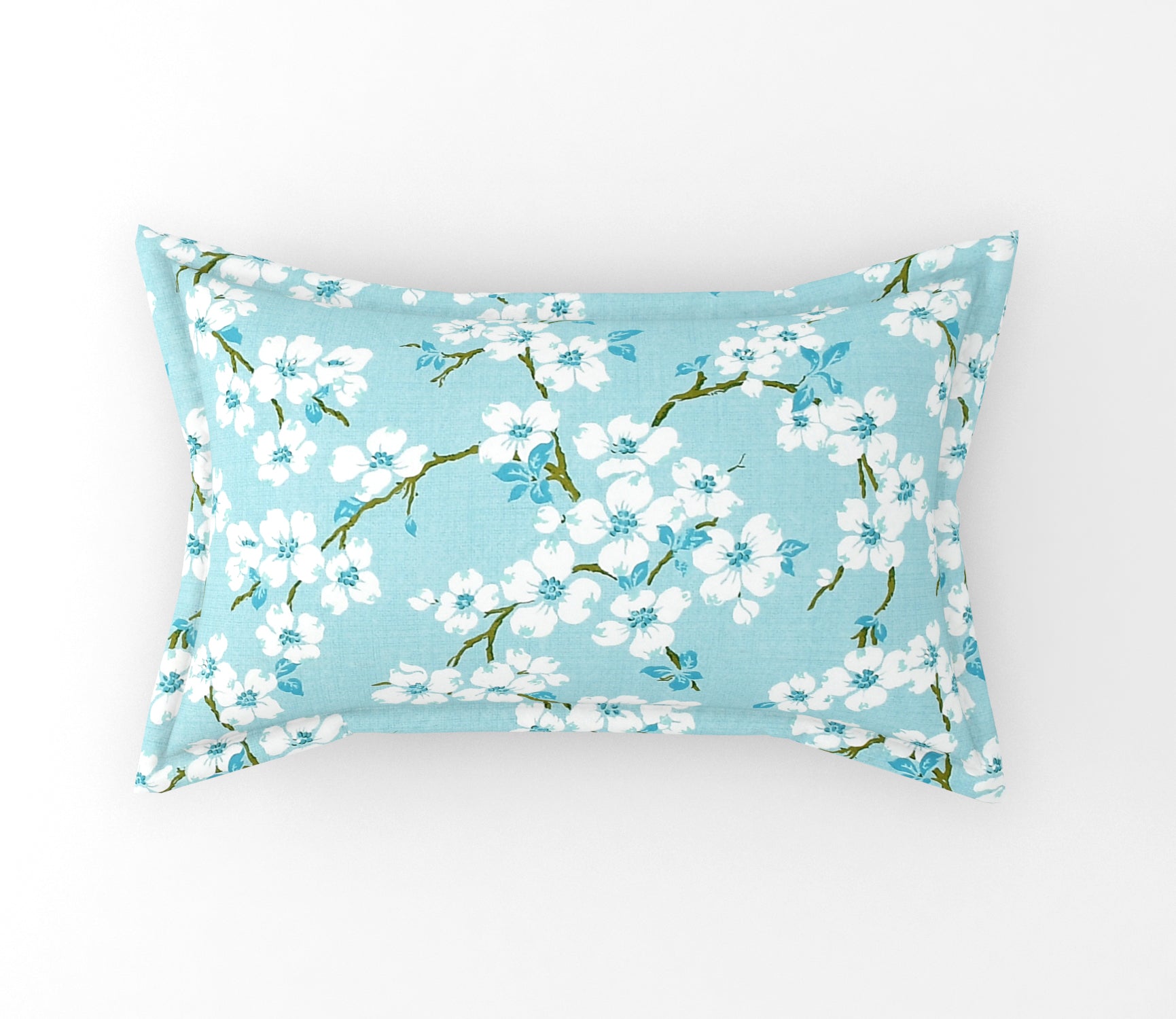 Furnofy 140 GSM Flat Single Bedsheet (60x90 inches) with 1 Pillow Cover (18x 27 inches) - Abstract Sky Blue