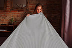 Furnofy Premium King Bedsheet with 2 Pillow Covers (108x108 Inches) - Satin Stripe, Gray