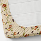 Furnofy 140 GSM Fitted Bedsheet (L-78 x B-72 + 6" Pocket) with 2 Pillow Covers - Fitted, Floral Print, Soft & Stretchable