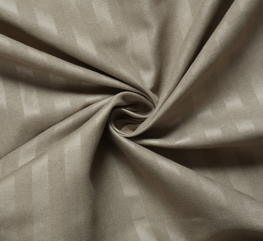 Furnofy Premium King Bedsheet with 2 Pillow Covers (108x108 Inches) - Satin Stripe, Olive Green