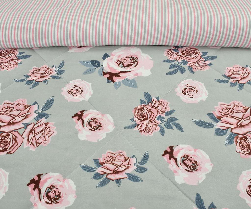 Furnofy 220 GSM Premium King Size Reversible Comforter/Quilt (220x224 cm) - Microfiber, Pack of 1