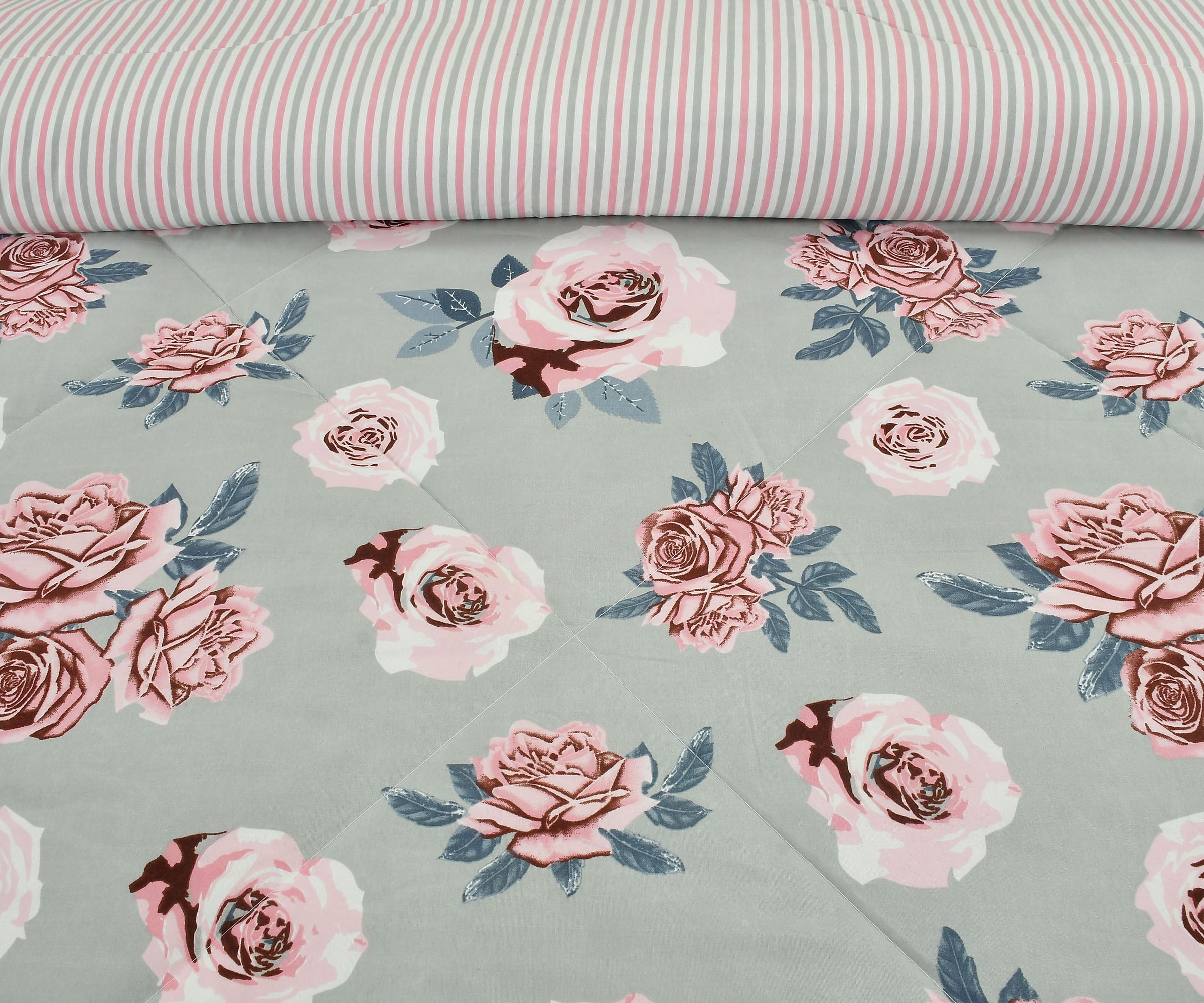 Furnofy 220 GSM Premium King Size Reversible Comforter/Quilt (220x224 cm) - Microfiber, Pack of 1